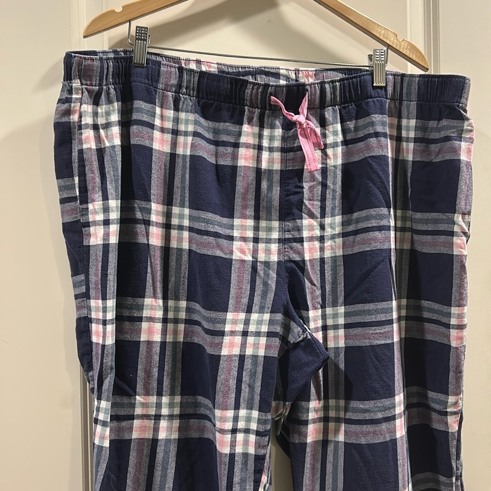 Old Navy elastic drawstring Plaid Flannel pajama lounge PJ pants size XXL Tall